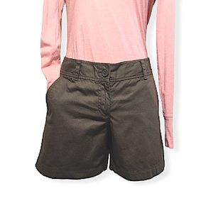 Ann Taylor Loft Brown chino original shorts SZ 4